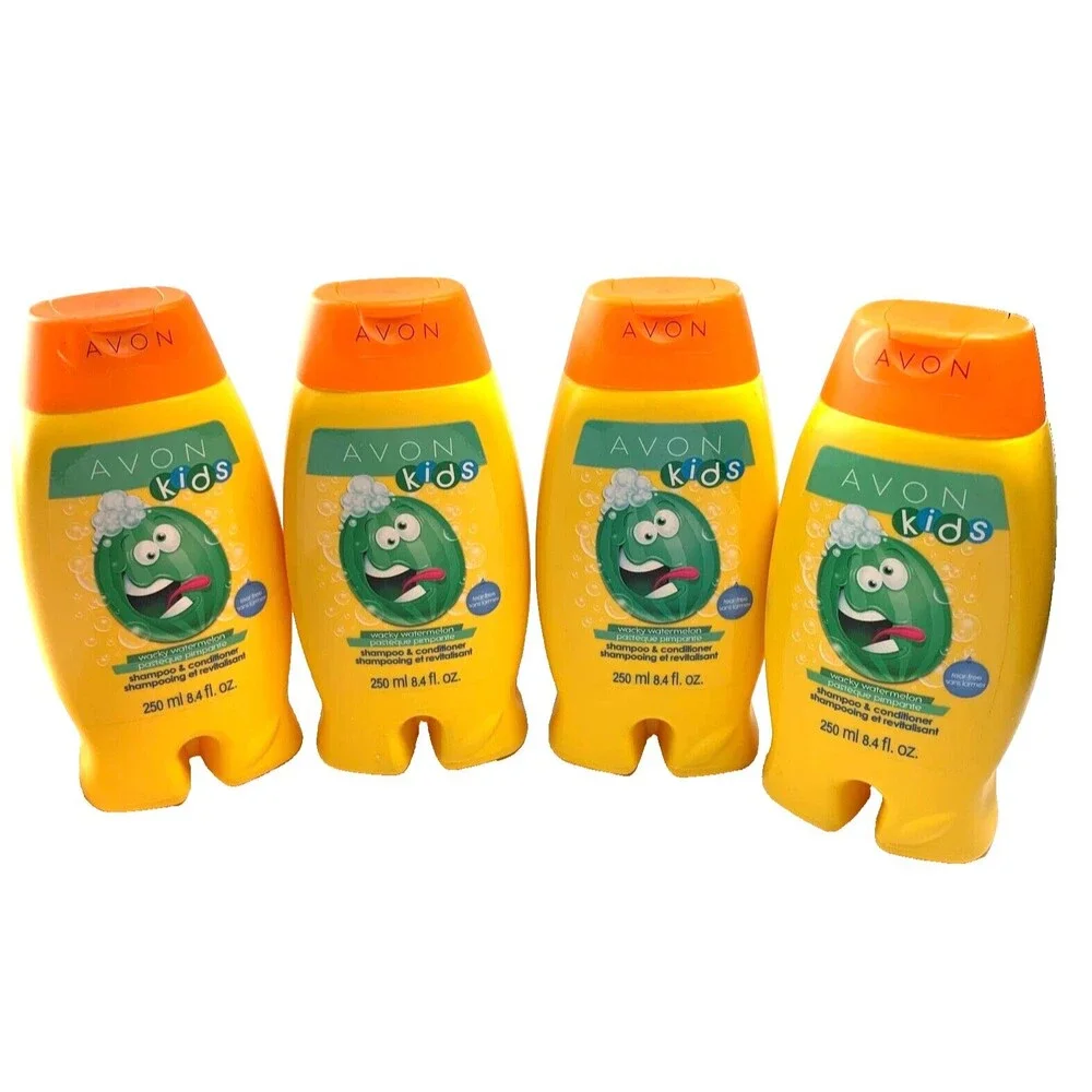 Lot of 4 Avon Kids Wacky Watermelon Shampoo & Conditioner New/Sealed